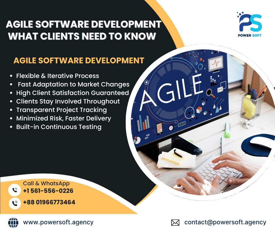 Agile software development process explained for clients by Power Soft