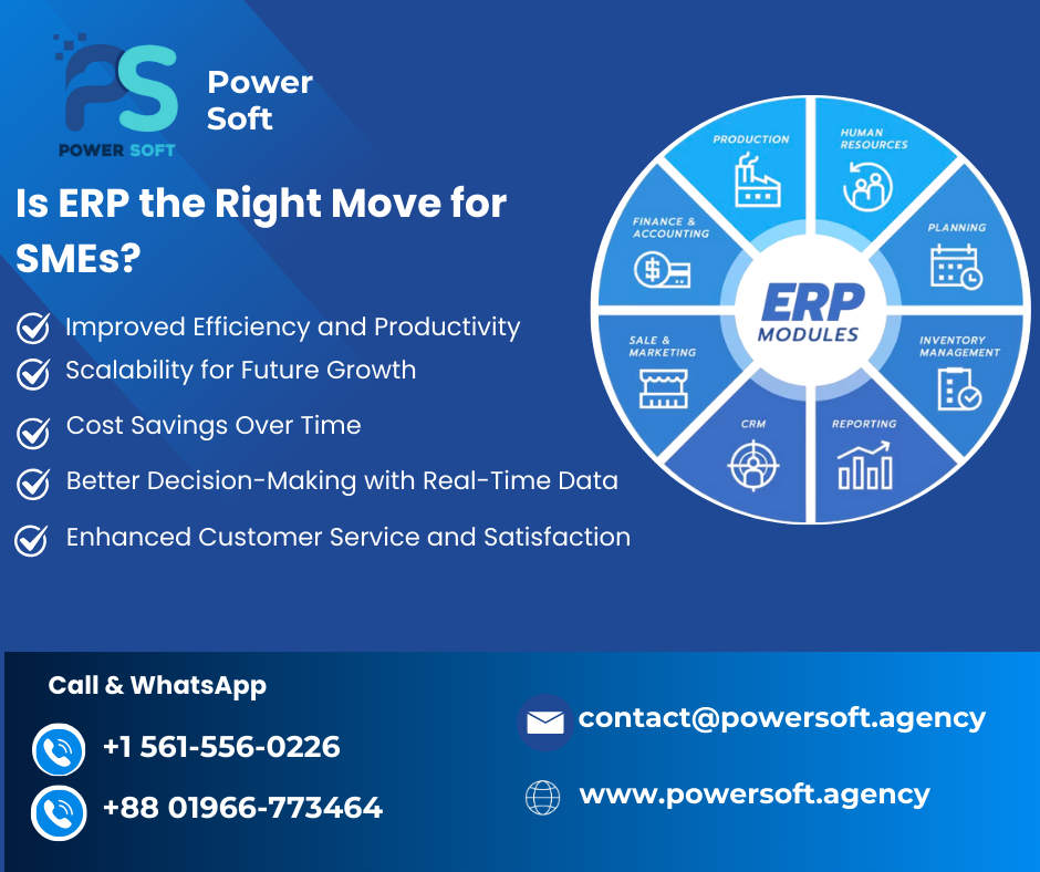 ERP software dashboard showing analytics and growth for SMEs